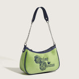 Embroidered Love Letter Shoulder Bag Women's Fashion Handbag