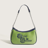 Embroidered Love Letter Shoulder Bag Women's Fashion Handbag