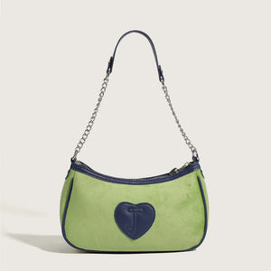 Embroidered Love Letter Shoulder Bag Women's Fashion Handbag