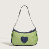 Embroidered Love Letter Shoulder Bag Women's Fashion Handbag