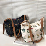 Embroidered Retro Nylon Shoulder Bag Large Capacity