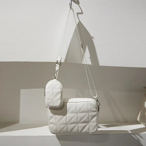 Women's Shoulder Messenger Bag PU Leather Large Capacity Handbag