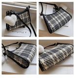 Vintage Plaid Underarm Bag All-Match Shoulder Bag