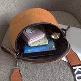Women's Small Messenger Bag Lady Shoulder Bag Crossbody Tote Semicircle Saddle