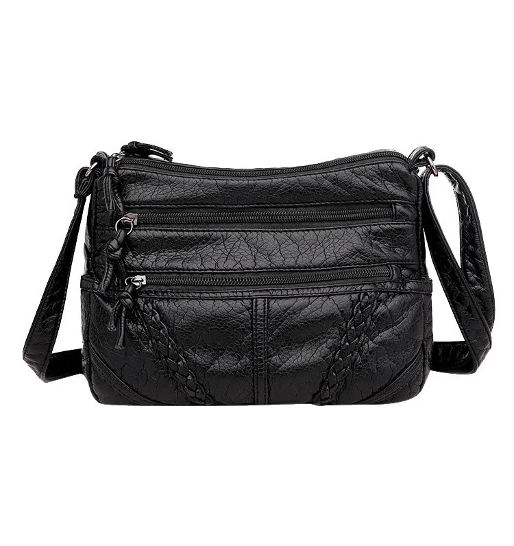 Women's Soft Leather Shoulder Bag Casual Crossbody Travel Tote Handbag