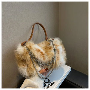 Women's Plush Chain Bag for Evening Party