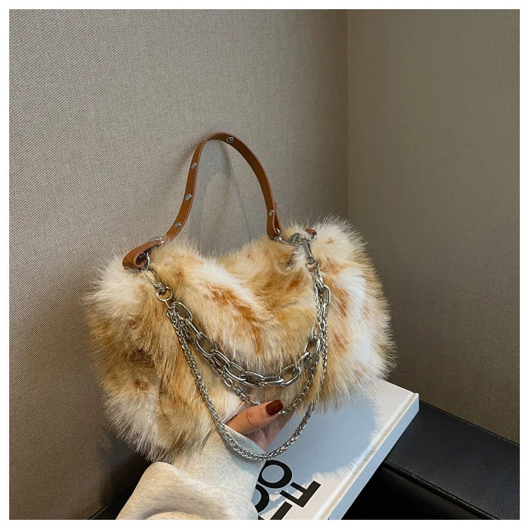 Women's Plush Chain Bag for Evening Party