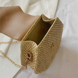 Women's Straw Tassel Shoulder Messenger Beach Bag