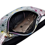 Personalized Roll PU Leather Flashing Lattice Waist Bag
