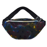 Personalized Roll PU Leather Flashing Lattice Waist Bag
