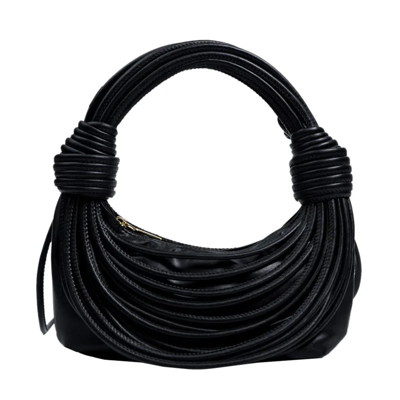 Women's Wire Bundle Braided Handbag Shoulder Messenger Bag