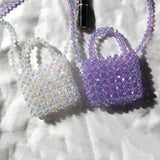 Women's Hand Woven Beaded Mini Purse Crossbody Bag