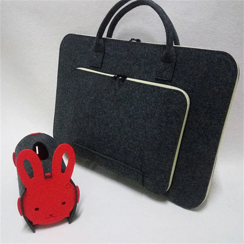 Women's Large Capacity Felt Computer Bag