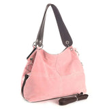 Women's Flannel One-shoulder Messenger Bag Solid Zipper Handbag