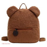 Women's Fleece Sherpa Bag Furry Backpack Plush Daypack