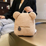 Women's Fleece Sherpa Bag Lovely Furry Backpack