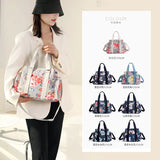 Floral Shoulder Bag Large Capacity Waterproof Top-handle Totebag