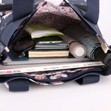 Floral Shoulder Bag Large Capacity Waterproof Top-handle Travel Totebag