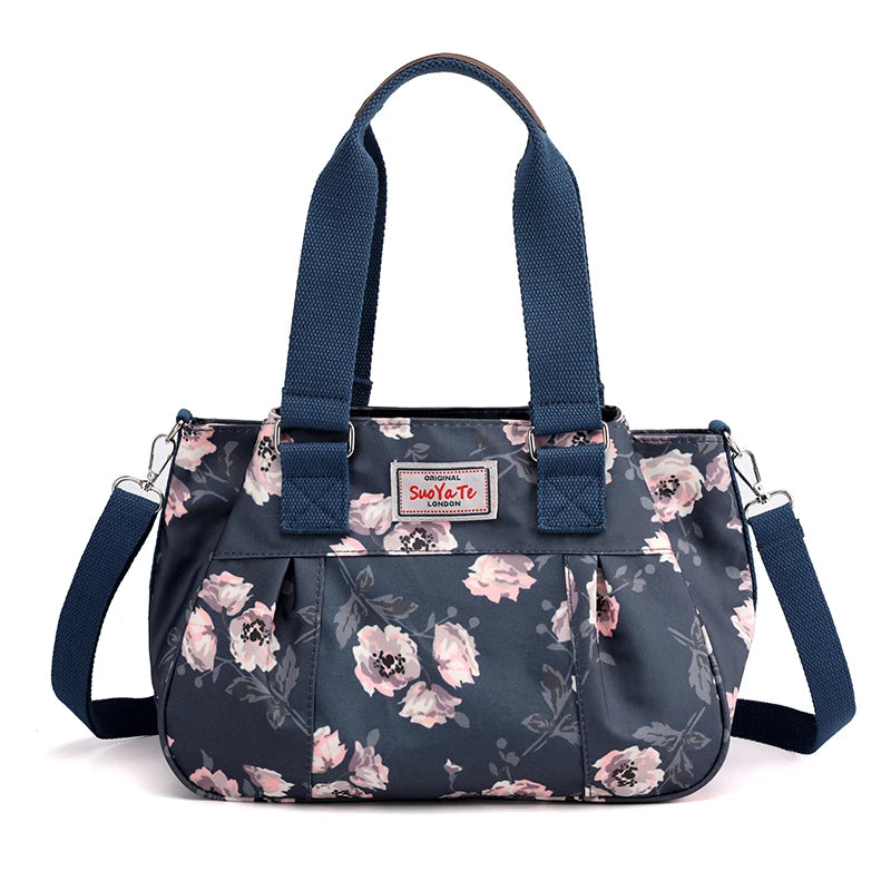Floral Waterproof Large Shoulder Bag for Travel