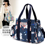 Floral Shoulder Bag Large Capacity Waterproof Top-handle Totebag