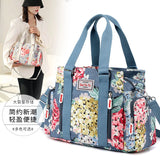 Floral Shoulder Bag Large Capacity Waterproof Top-handle Totebag