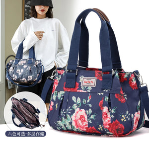 Floral Waterproof Large Shoulder Bag for Travel