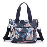 Floral Shoulder Bag Large Capacity Waterproof Top-handle Travel Totebag