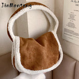 Winter Plush Handbags Large Capacity Tote Shoulder Bags