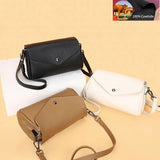 Women's Leather Shoulder Bag High Messenger Bag with Zippered Compartment