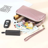 Women's Leather Wristlet Clutch Cell Phone Wallet Purse Handbag