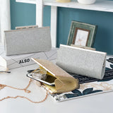 Glitter Chain Silk Evening Bag Blushing Pink