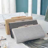 Glitter Chain Silk Evening Bag Blushing Pink