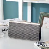 Glitter Chain Silk Evening Bag Blushing Pink