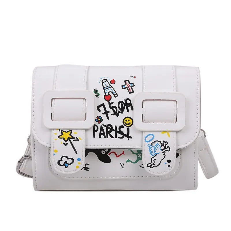 Women's Graffiti Shoulder Bag Crossbody Square Bag