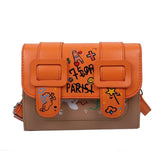 Women's Graffiti Shoulder Bag Crossbody Square Bag