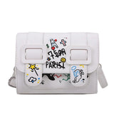 Women's Graffiti Shoulder Bag Crossbody Square Bag