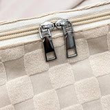 Women's Half Moon Waffle Plaid Messenger Bag