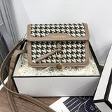 Women's Rhombic Lattice Small Square Shoulder Bag