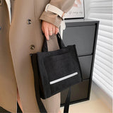 Women's Retro Corduroy Shoulder Bag Large Capacity Tote Bag