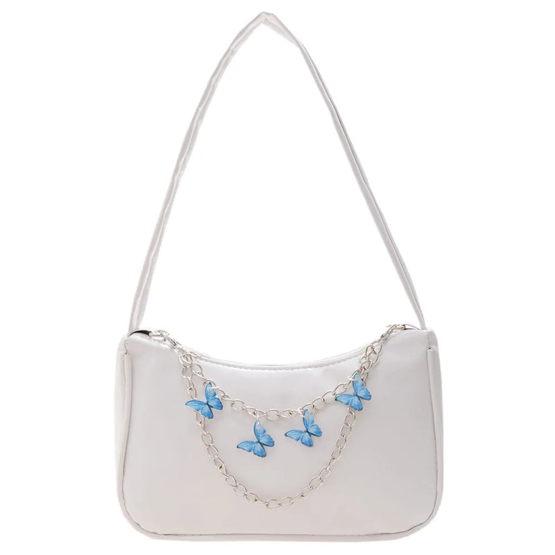 Butterfly Chain Shoulder Bag Ladies Shopper