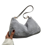 Women's All-Matching Shoulder Bag Large Capacity Plush-Tote Bag