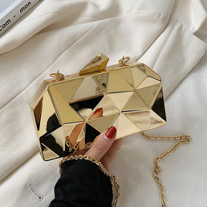 Mini Geometric Clutch Bag for Women Party Evening Purse Crossbody Shoulder Bag