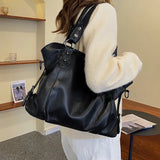 Women's Big Size Tote Bag Pu Leather Crossbody Travel Shopper Shoulder Bags