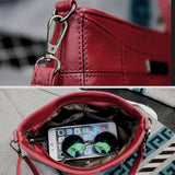 Women's Tassel Handbag Plaid Messenger Bag Solid Square Bag
