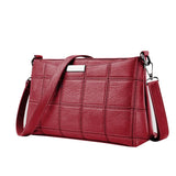 Women's Tassel Handbag Plaid Messenger Bag Solid Square Bag