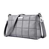 Women's Tassel Handbag Plaid Messenger Bag Solid Square Bag