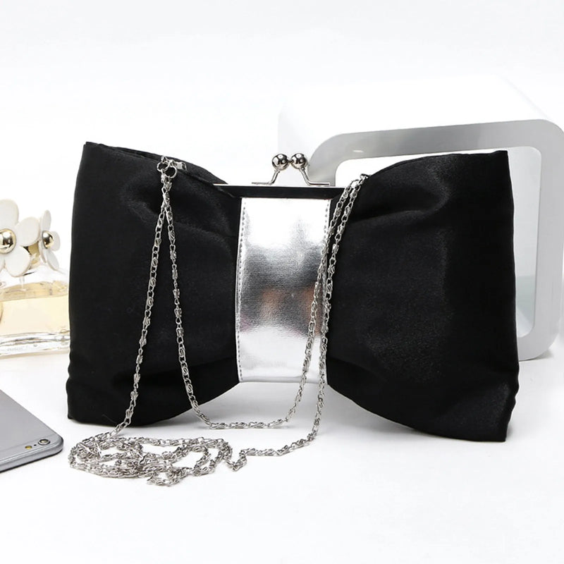 Women's Bow Chain Handbag Dinner Bag