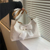 Canvas Women Shoulder Bag Large Tote Shopper Bag Bowknot Female Bags