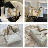 Canvas Women Shoulder Bag Large Tote Shopper Bag Bowknot Female Bags