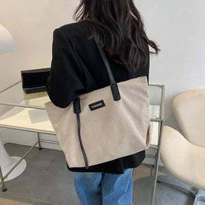 Canvas Shoulder Bag Large Women Student Tote Shopper Casual Cotton Cloth Female